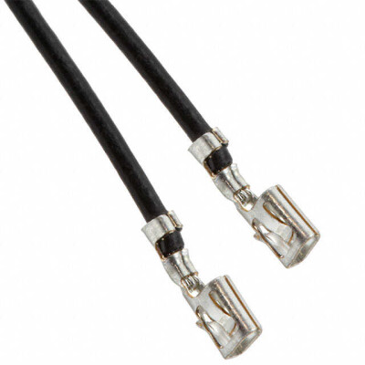 Black 28 AWG Jumper Lead Socket to Socket Tin 11.8