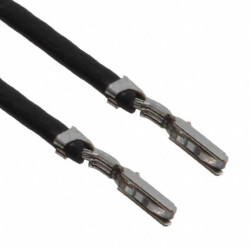 Black 28 AWG Jumper Lead Socket to Socket Tin 6.00