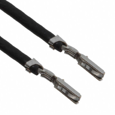 Black 28 AWG Jumper Lead Socket to Socket Tin 6.00