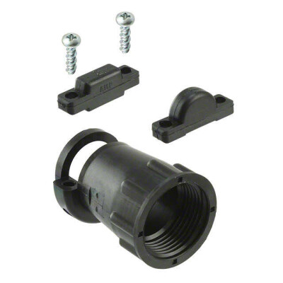Black Connector Backshell, Cable Clamp 3/4-20 UNEF 13 - 1