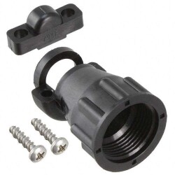 Black Connector Backshell, Cable Clamp 5/8-24 UNEF 11 - TE Connectivity AMP Connectors