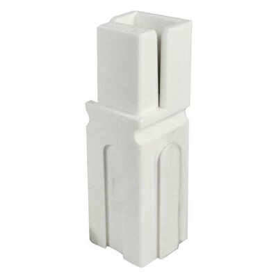 1 Position Blade Type Power Housing Connector Non-Gendered, Self Mating White - 1