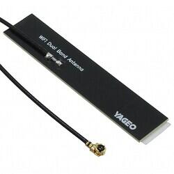 2.4GHz, 5.5GHz Bluetooth, WLAN, Zigbee™ Flat Patch RF Antenna 2.4GHz ~ 2.5GHz, 5.15GHz ~ 5.875GHz 4.6dBi, 3.9dBi U.FL (UMCC), IPEX MHF1 Adhesive - 1