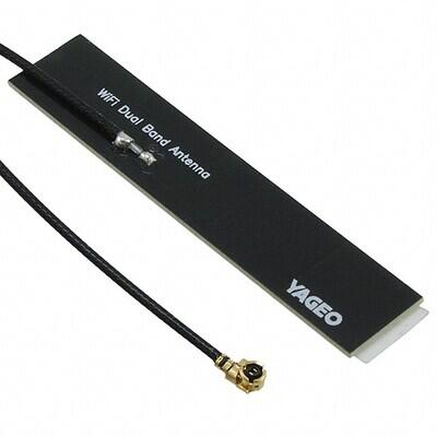 2.4GHz, 5.5GHz Bluetooth, WLAN, Zigbee™ Flat Patch RF Antenna 2.4GHz ~ 2.5GHz, 5.15GHz ~ 5.875GHz 4.6dBi, 3.9dBi U.FL (UMCC), IPEX MHF1 Adhesive - 1