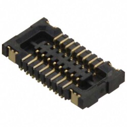 16 Position Connector Receptacle, Center Strip Contacts Surface Mount Gold - Hirose Electric Co Ltd
