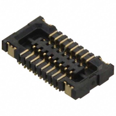 16 Position Connector Receptacle, Center Strip Contacts Surface Mount Gold - 1