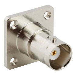 BNC Connector Jack, Female Socket 50 Ohms Panel Mount Solder Cup - Amphenol RF