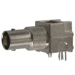BNC Connector Jack, Female Socket 50 Ohms Panel Mount, Through Hole, Right Angle Solder - Amphenol RF