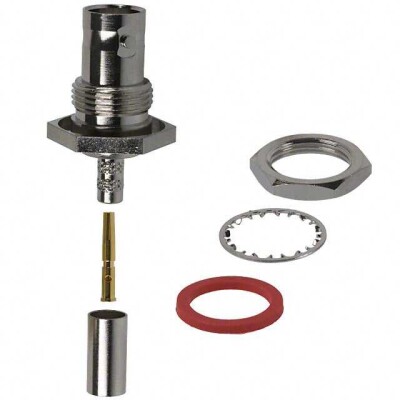 BNC Connector Jack, Female Socket 50 Ohms Panel Mount Crimp - 1