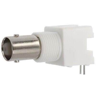 BNC Connector Jack, Female Socket 50Ohm Panel Mount, Through Hole, Right Angle Solder - 1