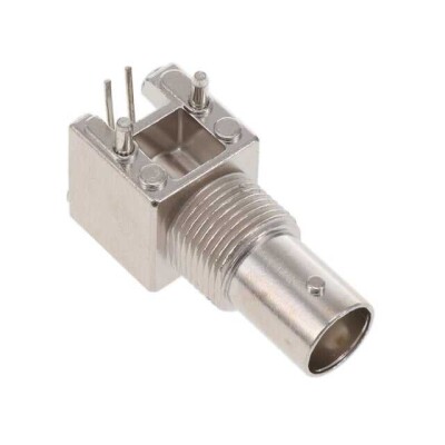 BNC Connector Plug, Female Socket 75 Ohms Through Hole, Right Angle Solder - 1