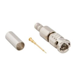 BNC, HD Connector Plug, Male Pin 75 Ohms Free Hanging (In-Line) Crimp - Amphenol RF