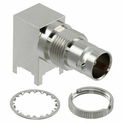 BNC Connector Jack, Female Socket 75 Ohms Panel Mount, Through Hole, Right Angle Solder - 1