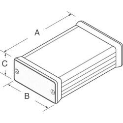 Box Metal, Aluminum; Plastic Natural End Panel(s) 3.150