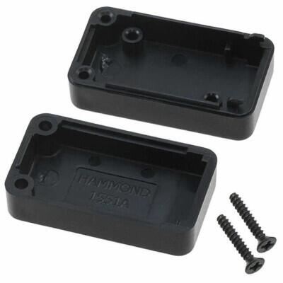 Box Plastic, ABS Black Split Sides 1.380