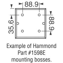 Box Plastic, ABS with Aluminum Panels Black Split Sides and End Panel(s) 6.161