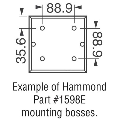 Box Plastic, ABS with Aluminum Panels Black Split Sides and End Panel(s) 6.161
