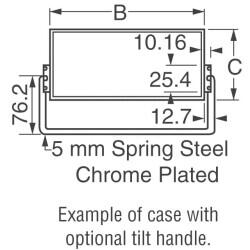 Box Plastic, ABS with Aluminum Panels Black Split Sides and End Panel(s) 6.161