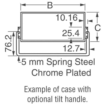 Box Plastic, ABS with Aluminum Panels Black Split Sides and End Panel(s) 6.161