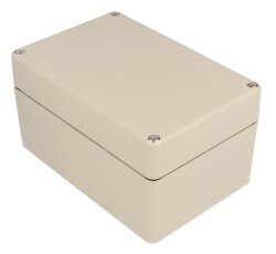 Box Thick Wall Aluminum Beige Split Sides 7.087