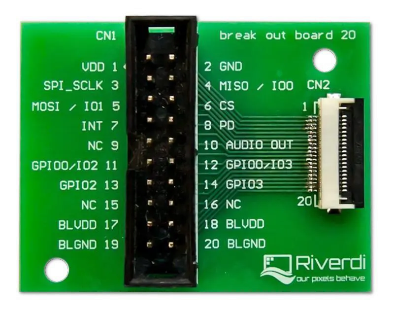 Solder Break Out Board, ZIF20<>IDC20 with FFC 20pi - 1