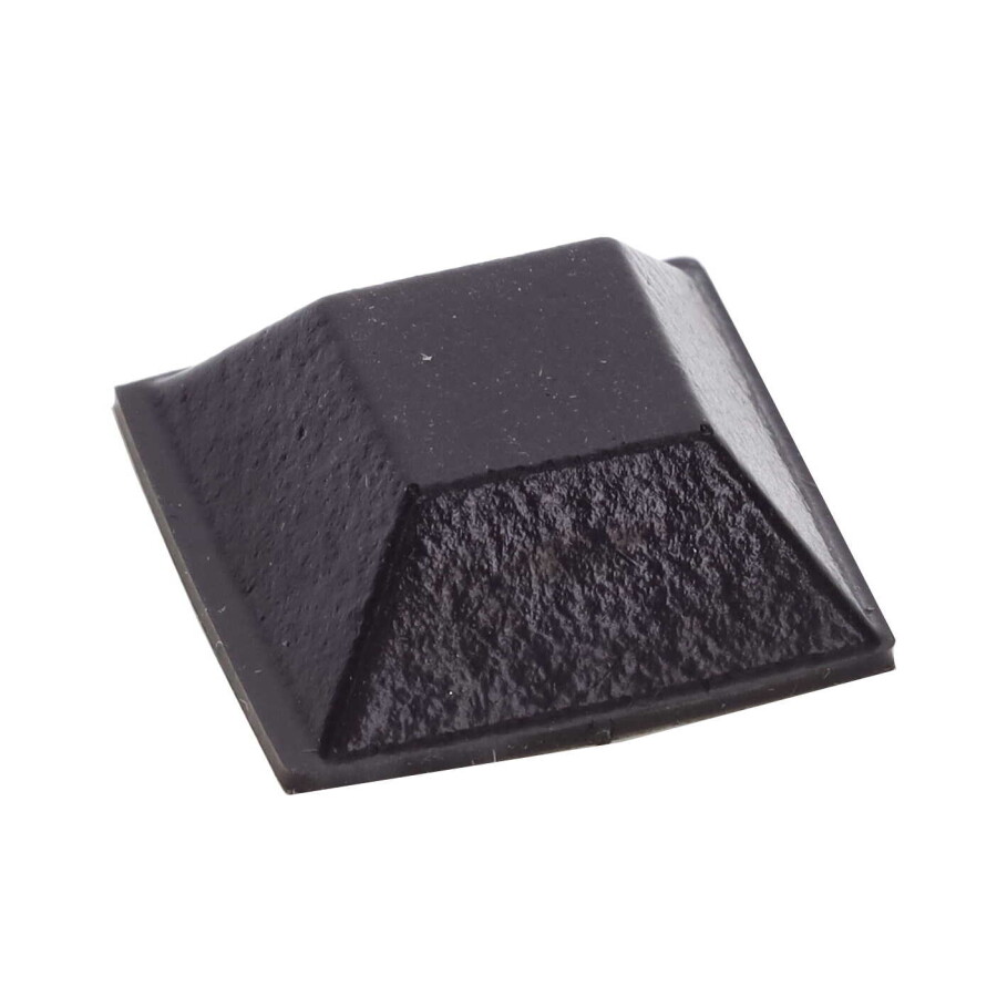  Bumper Square, Flat Top 0.810" L X 0.810" W (20.57mm X 20.57mm) Polyurethane Black