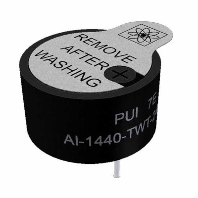 Buzzers Indicator, Internally Driven Piezo 24 V 18mA 4kHz 87dB @ 24V, 10cm Through Hole PC Pins - 1