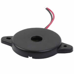 Buzzers Transducer, Externally Driven Piezo 10 V 11mA 97dB @ 10V, 10cm Panel Mount, Flange Wire Leads - CUI Devices