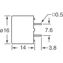 Buzzers Transducer, Externally Driven Magnetic 12 V 100mA 2.048kHz 85dB @ 12V, 10cm Through Hole PC Pins - TDK Corporation (1)