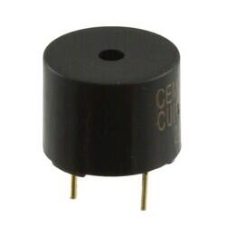 Buzzers Transducer, Externally Driven Magnetic 5V 45mA 2.4kHz 85dB @ 5V, 10cm Through Hole PC Pins - 1