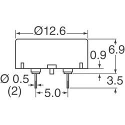 Buzzers Transducer, Externally Driven Piezo 1.5V 4kHz 70dB @ 1.5V, 10cm Through Hole PC Pins - 2