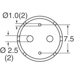 Buzzers Transducer, Externally Driven Piezo 1.5V 4kHz 70dB @ 1.5V, 10cm Through Hole PC Pins - 3