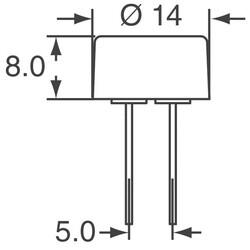 Buzzers Transducer, Externally Driven Piezo 3V 4kHz 75dB @ 3V, 10cm Through Hole PC Pins - 2