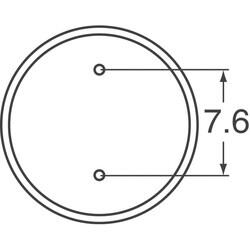 Buzzers Transducer, Externally Driven Piezo 5V 1mA 3.8kHz 80dB @ 5V, 10cm Through Hole PC Pins - 2