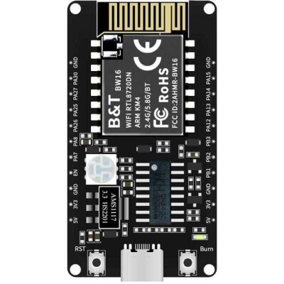 - BW16 Transceiver; 802.11 a/b/g/n (Wi-Fi, WiFi, WLAN), Bluetooth® 5.x 2.4GHz ~ 2.4835GHz, 5.18GHz ~ 5.825GHz Evaluation Board - 1