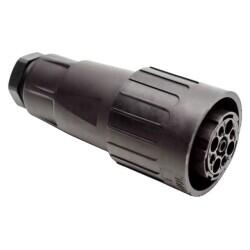 9 (8 + PE) Position Circular Connector Plug Housing Free Hanging (In-Line) Backshell, Coupling Nut - Amphenol Tuchel Industrial