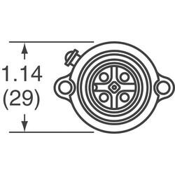 EcoMate CONN RCPT MALE 4POS SILVER SCREW - 2