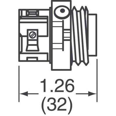 EcoMate CONN RCPT MALE 4POS SILVER SCREW - 3