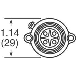 EcoMate CONN RCPT FMALE 4POS GOLD SCREW - Amphenol Sine Systems Corp. (1)