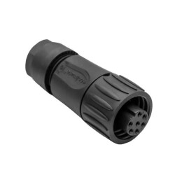 7 Position Circular Connector Plug, Female Sockets Solder - Amphenol Tuchel Industrial (1)