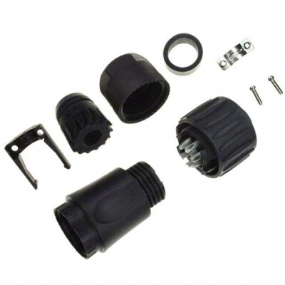 7 Position Circular Connector Plug, Female Sockets Solder - 1