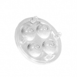 Lens with Integrated Mount Clear 38° ~ 59° Wide Adhesive - Ledil