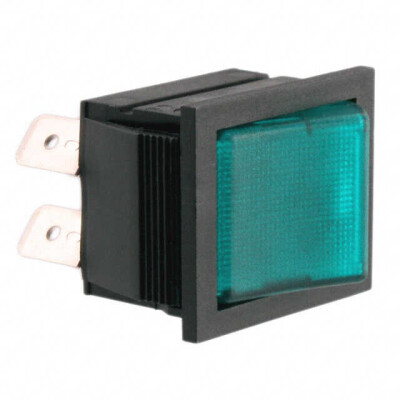 Rocker Switch DPST-NO 20A (AC/DC) 250 V Panel Mount, Snap-In - 1