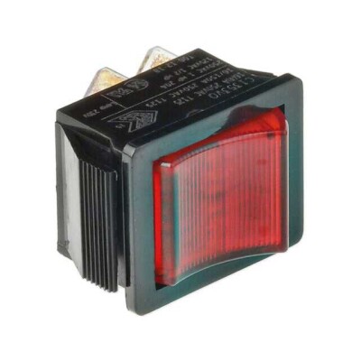 Rocker Switch DPST-NO 20A (DC) 250 V Panel Mount, Snap-In - 1