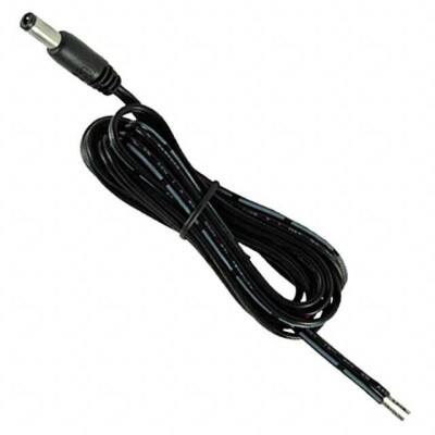 Cable Assembly 2.1mm ID, 5.5mm OD Plug to Wire Leads Flat 6.0' (1.83m) - 1