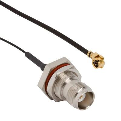 Cable Assembly Coaxial AMC4 to TNC 1.13mm OD Coaxial Cable 7.874