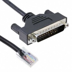 Cable Assembly D-Sub 25 pos Male to RJ45, 10p10c 4.00' (1.22m) - DIGI
