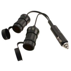 Cable, Auto Power Plug to Dual Auto Power Sockets Cigarette Lighter Assembly 12 V 10 A 8