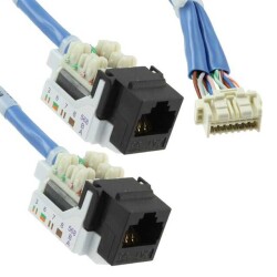 Cable Dual Ethernet Adapter Cable, Latching, 12