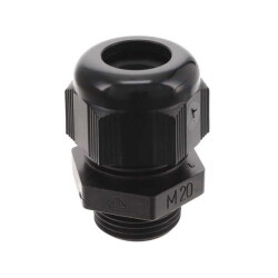 Cable Gland Polyamide (PA6), Nylon 6 M20x1.5 Black - Altech Corporation